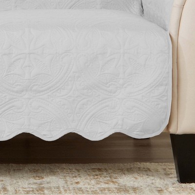 Reversible Quilted Sofa Furniture Protector - Great Bay Home(Sofa, White / Sand)