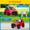 12V Ride On Car/2-Speed Battery Powered Electric Toy Car w/ Headlights,Remote Control,Spring Suspension,Safety Belt - 4 of 4