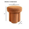GlasFlength Accent Chairs Sofa Stool Footstool Vanity Stool Makeup Armless Chair Lazy Chair for Living Room, Brown, 17.5"*17.5"*19" - 3 of 4