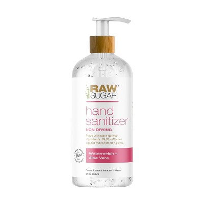 Raw Sugar Hand Sanitizer Watermelon + Aloe Vera - 9 fl oz