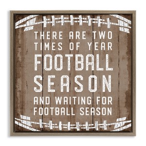 Stupell Industries Time of Year Football Season Floating Frame Canvas Art, Brown, 25" x 25" - 1 of 4