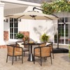 Tangkula 10 FT Solar Offset Hanging Umbrella Patio Cantilever Umbrella w/ 32 LED Lights - 3 of 4