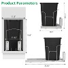 35 QT Garbage Waste Recyling Bin with Full Extension Slides, Pullout Trash Can for Under Kitchen Cabinets - 2 of 4