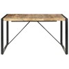 vidaXL Dining Table Rough mango wood and black - 2 of 2