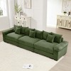 Aukfa Oversized 130" Modular Corduroy Sofa Set - Reversible Sectional Couch with Ottoman, Fabric Upholstery for Living Room - 4 of 4