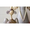Kalalou Set of Two Gold & Grey Christmas Angels Holding Heart & Star – Holiday Decor - 4 of 4