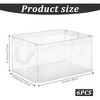 Aoibox Clear Collapsible Storage Baskets with Handles for Shelves Closet Organizers Decorative Plastic Bins 6 Pack - 2 of 4