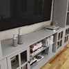 FUFU&GAGA 102'' Large Storage TV Stand,Wall Unit TV Console,Modular Entertainment Center with Hutch,Glass Door,Adjustable Shelves - 3 of 4