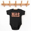 The Juniper Shop Wild Child Wavy Baby Short Sleeve Bodysuit - 18M - Black - 2 of 4