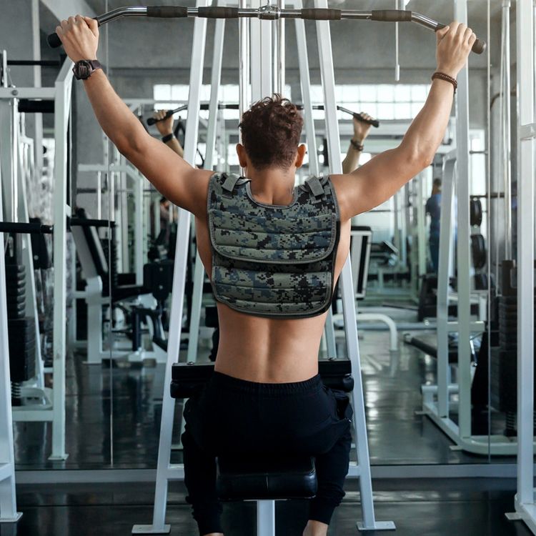 Adjustable Weighted Vest 44 LB, Weight Vest for Men,Adjustable Wearable Weights with Iron Weights for Home Workouts and Strength Training, 6 of 7