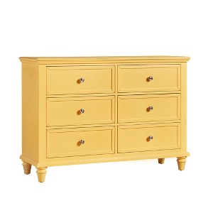Finley Kids Wood 6 Drawer Dresser Orange Yellow - Inspire Q