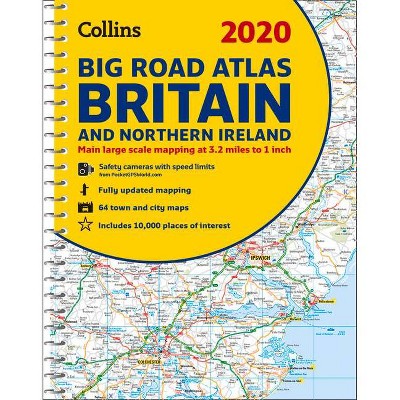 2020 Collins Big Road Atlas Britain And Northern Ireland Spiral Bound Target