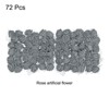 Unique Bargains Mini DIY Craft Decoration Artificial Rose Flower Head 72 Pcs Grey - 3 of 4
