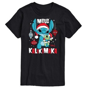 Men's - Lilo and Stitch - Mele Kalikimaka Short Sleeve Graphic T-Shirt - 1 of 4