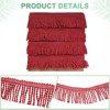 Unique Bargains Polyester Boho Durable Multipurpose Curtain Fringe Trim 2.4 Inch 1 Pc - 2 of 4