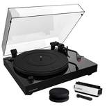 Fluance RT83 Reference Vinyl Turntable Record Player with Record Weight and Vinyl Cleaning Kit - Piano Black