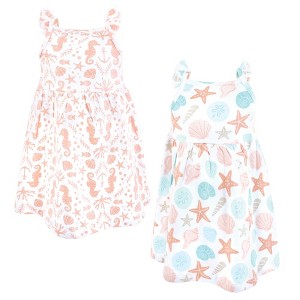 Luvable Friends Hudson Baby Sleeveless Dresses 2pk - 1 of 2