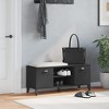 vidaXL Shoe Bench Storage Shelf Organizer Hallway Furniture Solid Wood Pine - 3 of 4