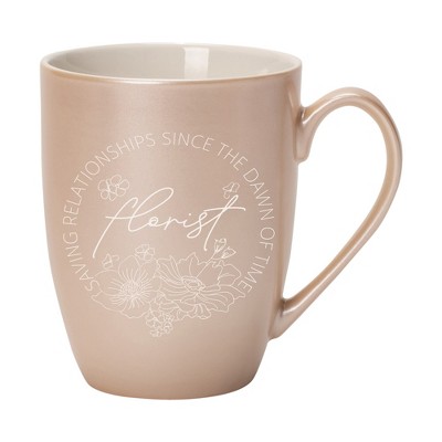 Elanze Designs Florists Saving Relationships Since The Dawn Of Time Precious Pearl 10 ounce New Bone China Coffee Cup Mug