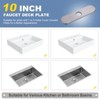 WOWOW 10 in. x 2.56 in. x 0.37 in. Stainless Steel Kitchen Sink Faucet Hole Cover Deck Plate - 3 of 4