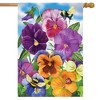 Briarwood Lane Spring House Flag 40x28 For Outdoor Pansies Seasonal For Spring House Flag - 2 of 4