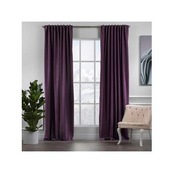 Towels Beyond Extra Long Room Darkening Faux Velvet Curtain Panels Set of 2