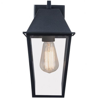 Kevin Kraemer Black Metal Outdoor Wall Sconce with Clear Glass