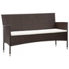 VidaXL 2 Piece Patio Lounge Set with Cushions Poly Rattan Gray - 3 of 4