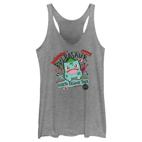 Women's Pokemon Bulbasaur Kanto Tour Racerback Tank Top : Target