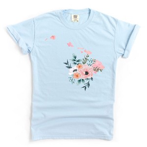 Simply Sage Market Women's Hawaii Watercolor Short Sleeve Garment Dyed Tee - 1 of 3