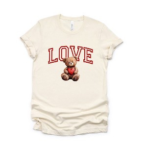 Simply Sage Market Women's Love Bear Short Sleeve Graphic Tee - 1 of 4