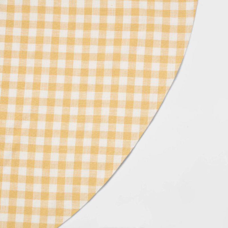 Cotton Gingham Tablecloth Yellow - Threshold™, 3 of 4