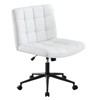 Okak 360° Swivel Home Office Desk Chairs, Armless Computer Chair with Adjustable Height and Wheels, Comfy Chair for Study, Reading Room - 4 of 4