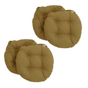 Blazing Needles, 16-inch Spun Polyester Solid Outdoor Round Tufted Chair Cushions (Set of 4) - 1 of 1