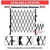 Aluminum Single Folding Security Gate, Flexible Expanding Security Gate, Folding Driveway Door Gate, 360°Rolling Barricade Gate, Black - 3 of 4