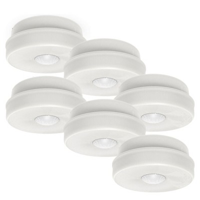 IQ America Battery-Powered LED Motion Sensor Flush Mount Ceiling Light, 7 inch 1150 Lumens, WH