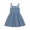 Hope & Henry Girls' Organic Sleeveless Chambray Sundress with Embroidery, Toddler - 3 of 4