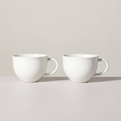16oz Stoneware Mug Cream - Hearth & Hand™ with Magnolia