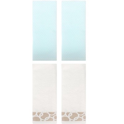 REGALWOVEN 4 Pcs Cotton Bathroom Hand Towels for Kitchen