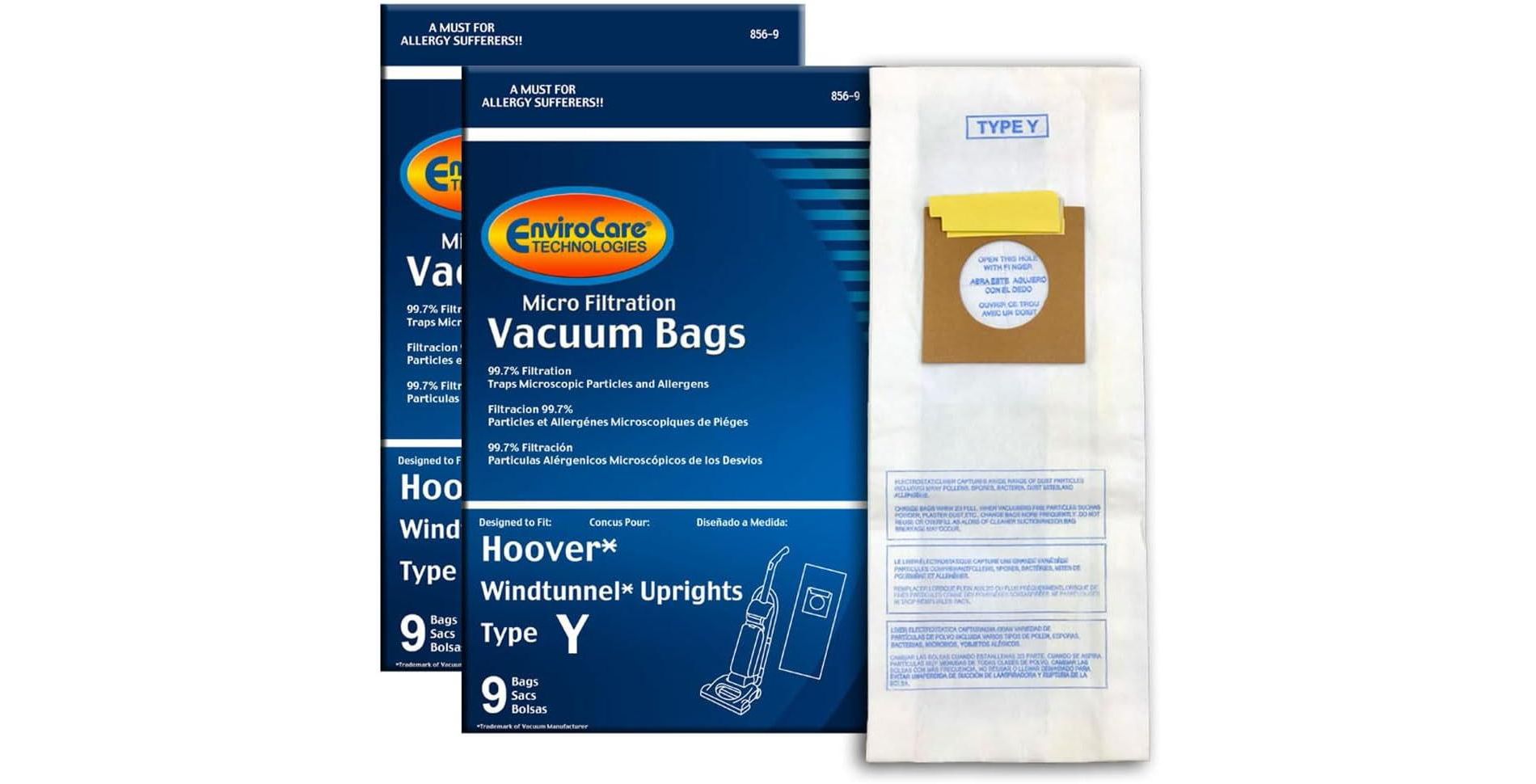 EnviroCare Type Y Replacement Micro Filtration Vacuum Bags Designed to fit Hoover Windtunnel Upright 18 Pack
