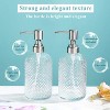 LunaLulinlk 12oz Soap Dispenser 2 Pack Clear Glass for Kitchen Sink, Bathroom (Transparent) - 2 of 4