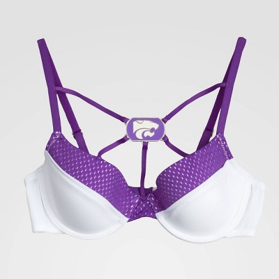 NCAA Kansas State Wildcats Demi Nukini Contrast Mesh with Dog Tag Pendant - White 34C