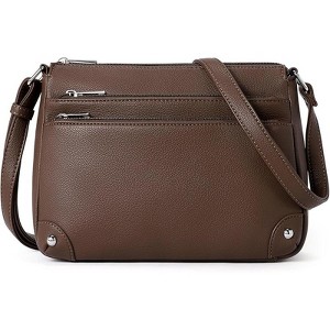 Crossbody Bags for Women, Medium Size Shoulder Handbags, Satchel Purse with Multi Zipper Pocket - 1 of 4