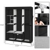 Racxily Portable Wardrobe Closet Organizer with Hanging Rod & 8 Shelves, Dustproof Cover, Waterproof Fabric Tiers, Heavy Duty Steel Frame - 4 of 4