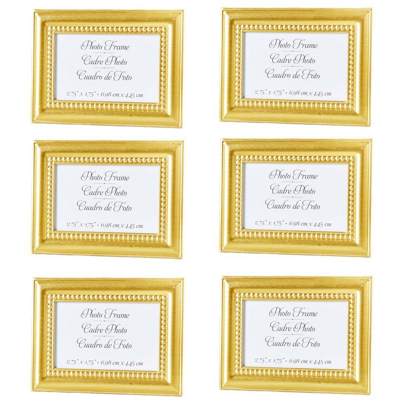 Kate Aspen Beaded Wall & Tabletop Picture Frames/Place Card Holder (Set of 6), 4 of 9