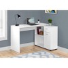Monarch Specialties Computer Desk Home Office Corner Storage Drawers 46InchL L Shape Work Laptop Laminate White Contemporary Modern - 2 of 4