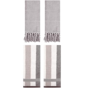 REGALWOVEN 4 Pcs Cotton Bathroom Hand Towels for Home Decoration - 1 of 4