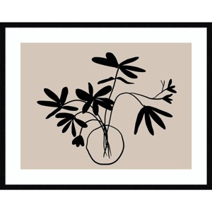 33" x 26" Beige Etchings III Poster by Urban Road Wood Framed Wall Art Print - Amanti Art: Modern Lithograph, Hardwood Frame - 1 of 4