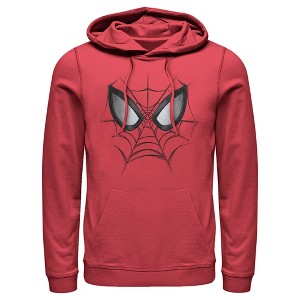 Men's Marvel Spider-Man Web Eyes Pull Over Hoodie - 1 of 4