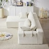 Mocamel Modern Chenille Upholstered Sectional Sofa, Modular 108 L Shaped, 6 Pillows, Free Combination for Living Room Bedroom - 3 of 4